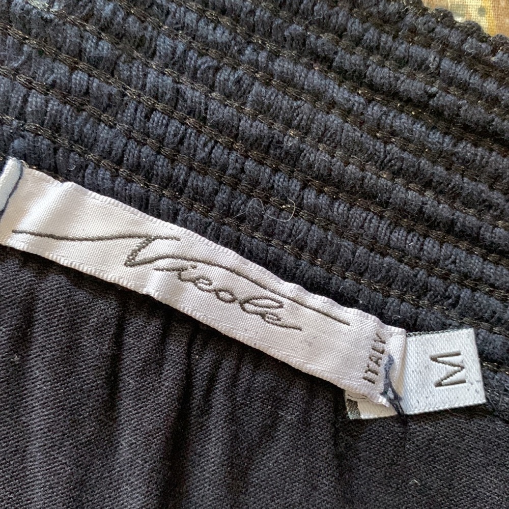 Nicole sheer embroidered navy blue skirt M - Picture 3 of 11